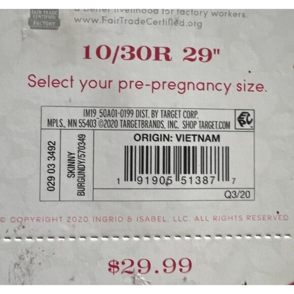 Isabel Maternity Crossover Panel Skinny Jeans Size 10 - Picture 4 of 4